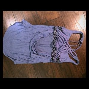 Periwinkle lululemon free to be wild tank